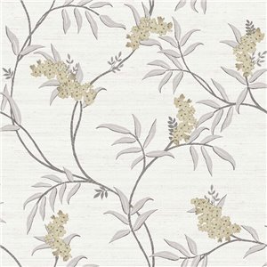 Casadeco|Papel Pintado para dormitorio estilo oriental con flores japonesas|Flores Japonesas