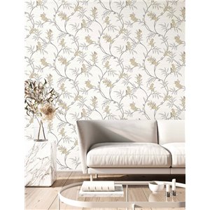 Cristiana Masi|Papier Peint fleurs japonaises vert|Fleurs Japonaises 2