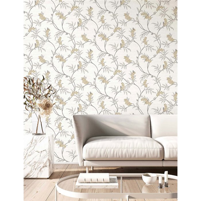 Cristiana Masi|Papier Peint fleurs japonaises blanc|Fleurs Japonaises
