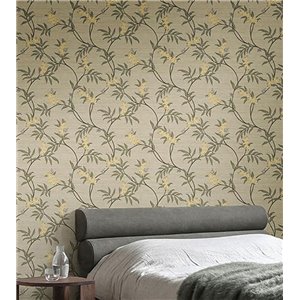 Cristiana Masi|Wallpaper beige leaves|Floral 2