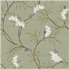 Cristiana Masi|Papier Peint fleurs japonaises vert|Fleurs Japonaises
