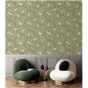 Cristiana Masi|Papier Peint fleurs japonaises vert|Fleurs Japonaises
