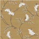 Cristiana Masi|Papier Peint fleurs japonaises moutarde|Fleurs Japonaises