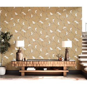 Cristiana Masi|Wallpaper beige leaves|Floral 2