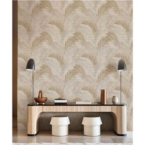 Grandeco|Papel pintado estilo oriental flores japonesas verde|Moderno 2