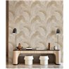 Cristiana Masi|Wallpaper beige and gray leaves|Floral