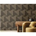 Cristiana Masi|Papel pintado geométrico marrón|Moderno