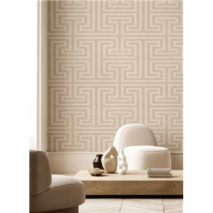 Casadeco|Modern beige and gold wallpaper with geometric shapes|Minimalist 2