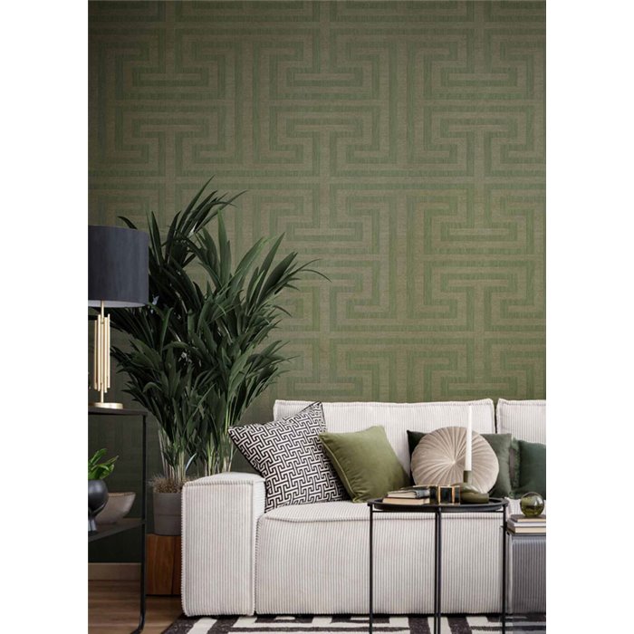 Cristiana Masi|Wallpaper geometric olive green|Wallpaper