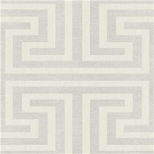 Casadeco|Vinyl-Tapete in Taupegrau mit Stoffeffekt|Grau