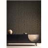 Papel pintado geométrico marrón oscuro - Cristiana Masi Sintesi 27519