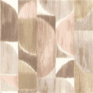 Casadeco|Papier peint effet textile rose nude|Rose