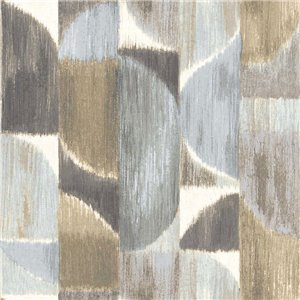 Marburg|Contemporary wallpaper with black and gold lines and leaves|Modern