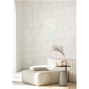 Casadeco|White geometric wallpaper for modern bedroom|Minimalist 2