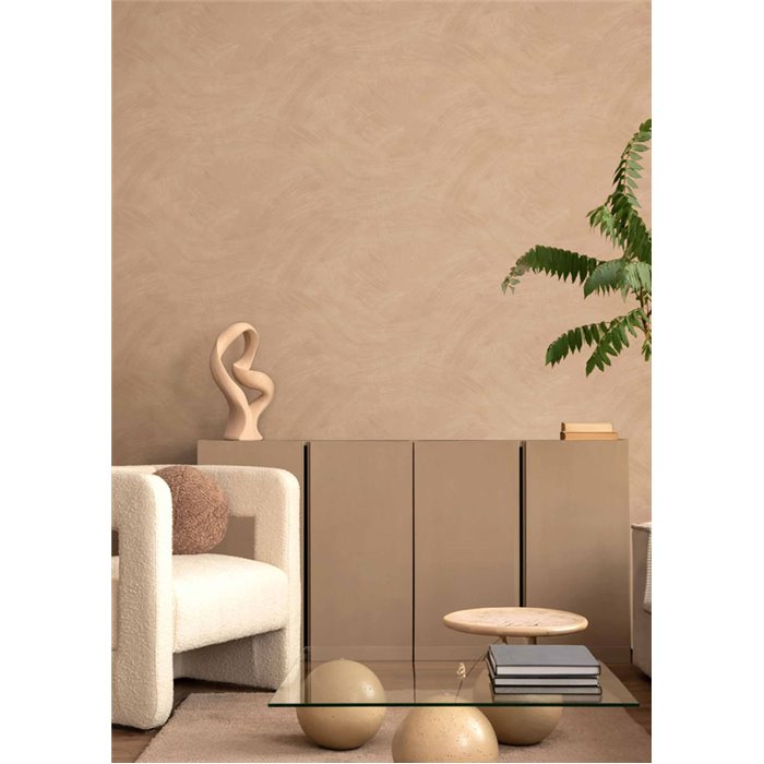 Papel pintado efecto cal terracota claro - Cristiana Masi Sintesi 27554