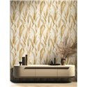 Cristiana Masi|Wallpaper leaves with green and bluish brushstrokes|Floral