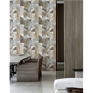 Casadeco|Papier peint effet textile rose nude|Rose 2