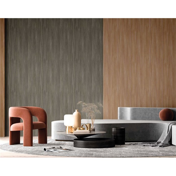 Papel pintado textura rayada gris cálido - Cristiana Masi Sintesi 27546