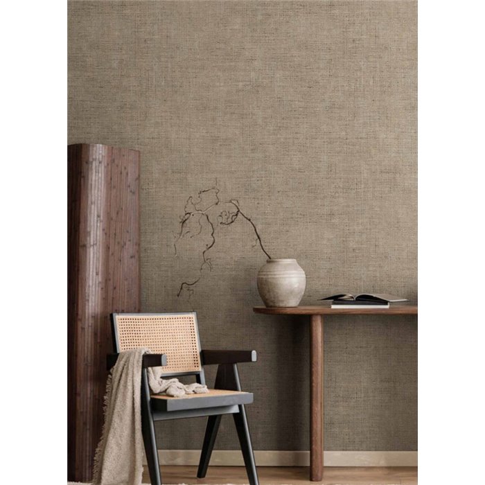 Cristiana Masi|Tapete warmes Beige-Putz-Effekt|Raffiaimitation