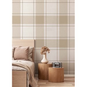 Cristiana Masi|Papier Peint carreaux vert olive|Imitation Tissu 2