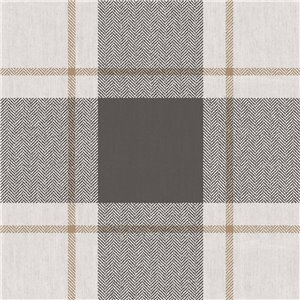Casadeco|Moderne grüne Textiltapete mit gestickten geometrischen Mustern|Textilimitation