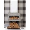 Cristiana Masi|Wallpaper anthracite gray squares|Fabric Imitation