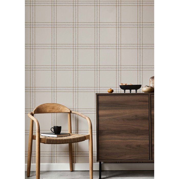 Cristiana Masi|Tapete weiche beige Karos|Kreisen