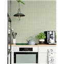 Cristiana Masi|Wallpaper sage green gingham|Circles