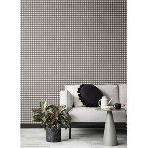 Cristiana Masi|Papier Peint grands carreaux vichy gris|Cercles 2