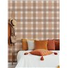 Cristiana Masi|Tapete kariert terrakotta beige Textil|Textilimitation