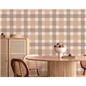 Cristiana Masi|Tapete kariert terrakotta beige Textil|Textilimitation