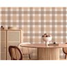 Cristiana Masi|Tapete kariert terrakotta beige Textil|Textilimitation