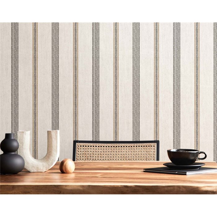 Cristiana Masi|Tapete elegante graue Streifen|Tapeten