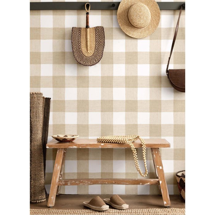 Papel pintado cuadros vichy grandes arena - Cristiana Masi Top Stripes 38432