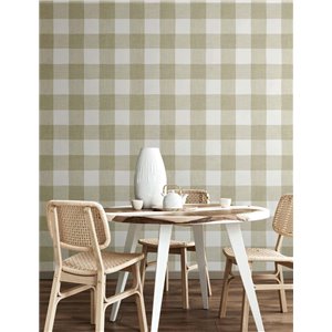 Caselio|Papel pintado minimalista blanco y dorado, patrón geométrico|Circulos 2