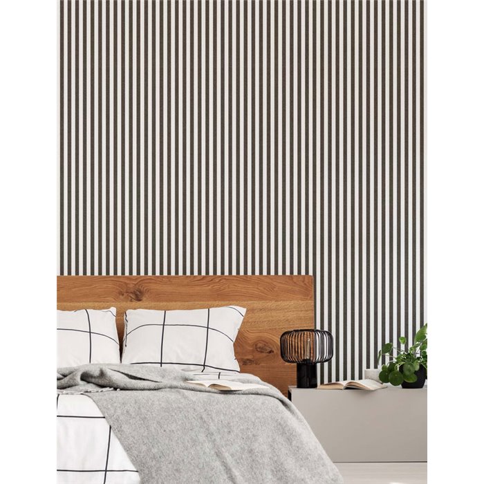Cristiana Masi|Wallpaper narrow dark gray stripes|Stripes