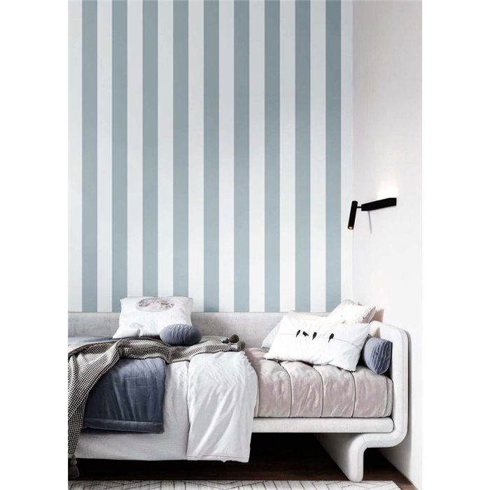 Cristiana Masi|Papier Peint rayures bleues et blanches|Rayures