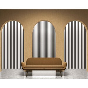 Cristiana Masi|Tapete breite graue Streifen|Textilimitation 2