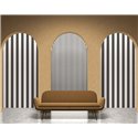Cristiana Masi|Papel pintado rayas blancas y negras|Rayas