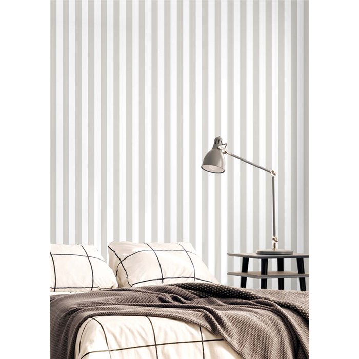 Cristiana Masi|Wallpaper gray and white stripes|Stripes