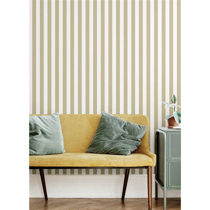 Papel pintado rayas verdes y blancas - Cristiana Masi Top Stripes 38453