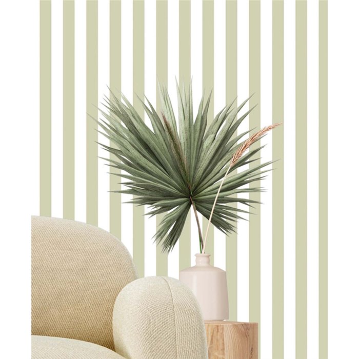 Papel pintado rayas verdes y blancas - Cristiana Masi Top Stripes 38453