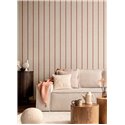 Cristiana Masi|Papier Peint rayures terracotta et beige|Rayures