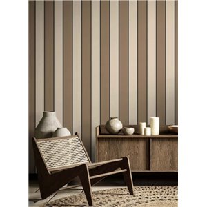 Cristiana Masi|Papier Peint rayures larges marron|Rayures 2