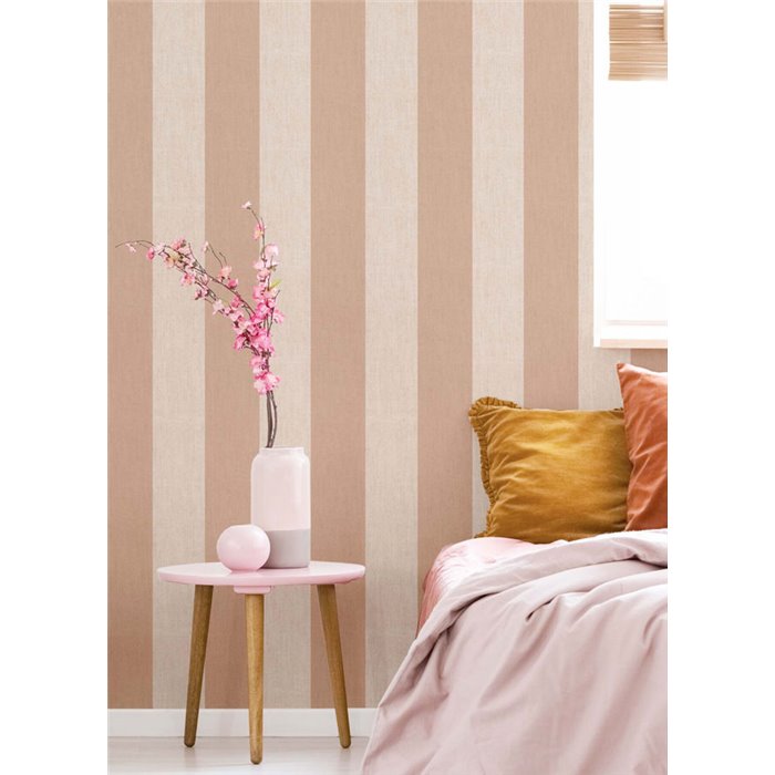 Cristiana Masi|Papier Peint rayures larges roses|Rayures