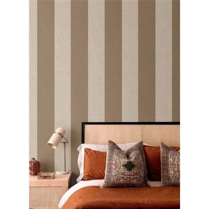 Cristiana Masi|Wallpaper wide brown stripes|Stripes