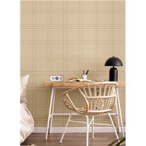 Cristiana Masi|Papier Peint carreaux vert olive|Imitation Tissu 2