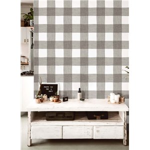Cristiana Masi|Papier Peint grands carreaux vichy gris|Cercles 2