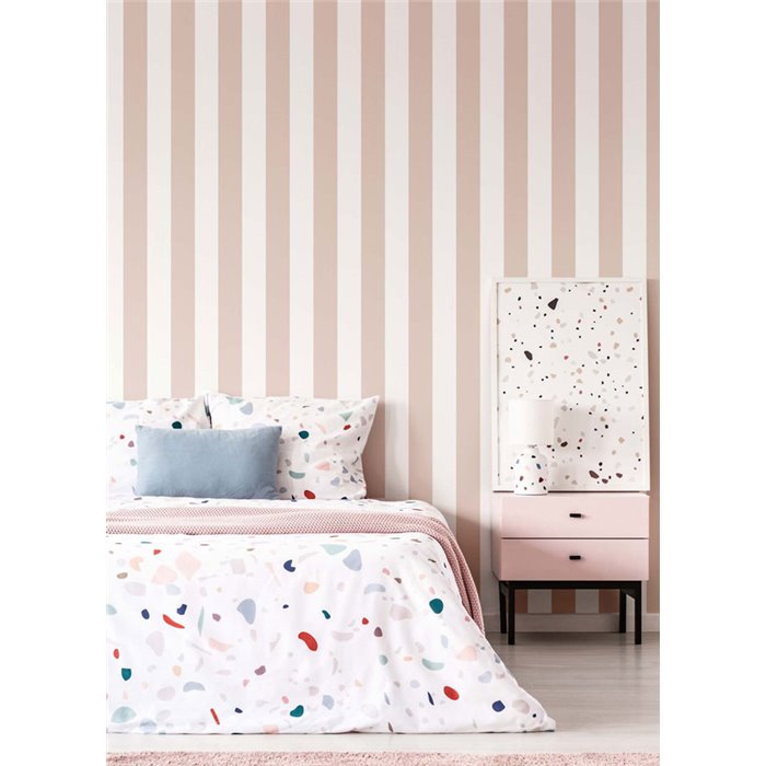 Papel pintado rayas beige y blancas - Cristiana Masi Top Stripes 38442