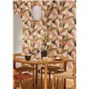 Caselio|Geometric natural-fiber brown wallpaper|Symphony